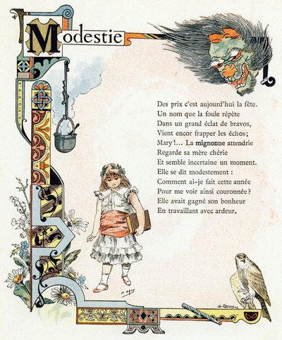 Illustratie voor "Alphabet of good examples", ca. 1890 door Henri (1858 1924) Gray