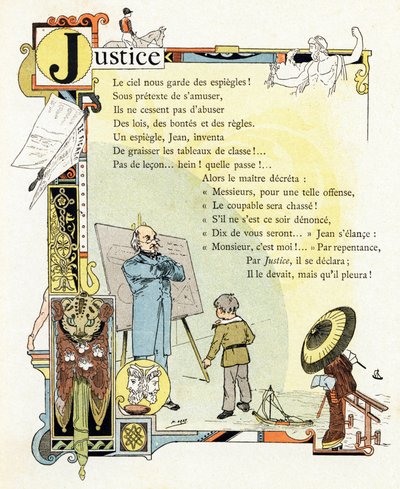 Illustratie voor "Alphabet of good examples", ca. 1890 door Henri (1858 1924) Gray