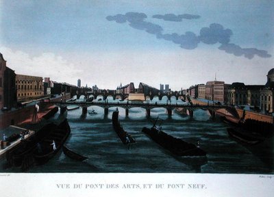 De Pont des Arts en de Pont Neuf, ca. 1815-20 door Henri (after) Courvoisier Voisin