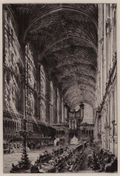 Cambridge: Interieur van de kapel van King