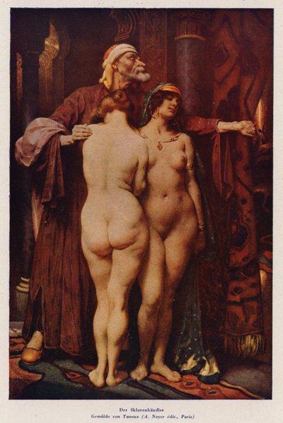 De Slavenmarkt door Henri Adrien Tanoux