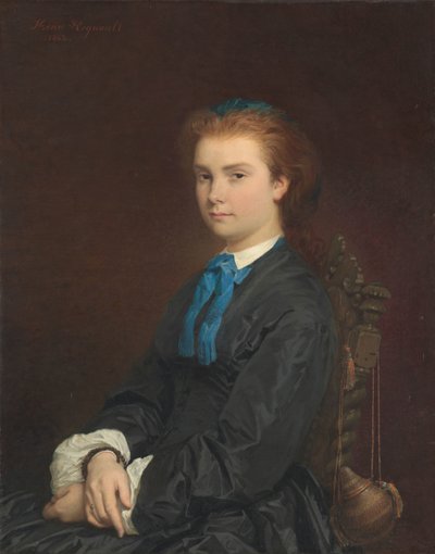 Portret van een jonge vrouw, 1863 door Henri Alexandre Georges Regnault