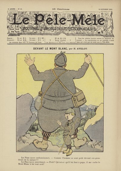 Voor de Mont Blanc. Illustratie voor Le Pele-Mele, 1902 door Henri Avelot