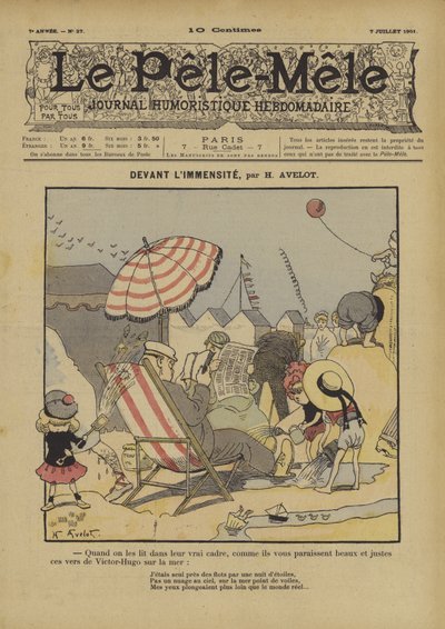 Voor de immensiteit. Illustratie voor Le Pele-Mele, 1901 door Henri Avelot