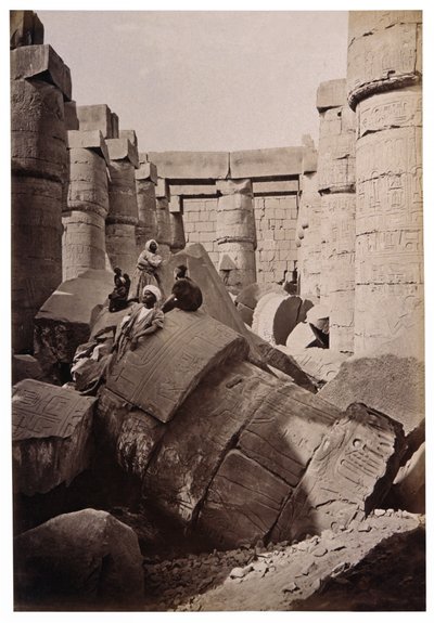 Ruïnes van Karnak, ca. 1900 door Henri Béchard