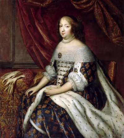 Portret van Anna van Oostenrijk, 1601-1666 door Henri Beaubrun