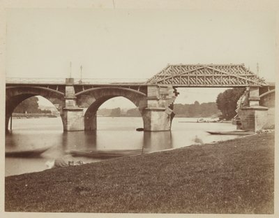 Le Pont de Saint Cloud na de Frans-Pruisische Oorlog door Henri Bevan