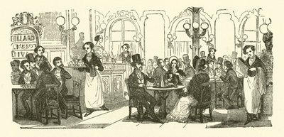De kelner van het koffiehuis door Henri Bonaventure (after) Monnier
