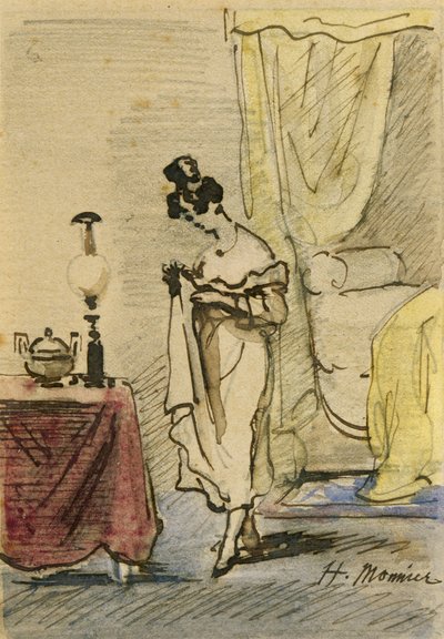 Jonge Dame Thuis door Henri Bonaventure Monnier