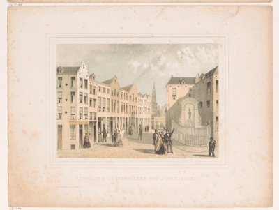 Gezicht op de fontein Manneken Pis door Henri Borremans (attributed to)