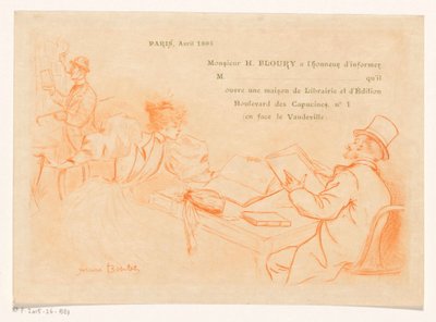 Aankondiging van de oprichting van de boekhandel en uitgeverij van Henry Floury te Parijs door Henri Boutet