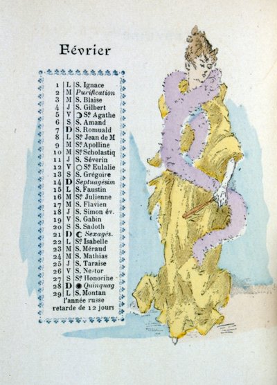 Februari door Henri Boutet