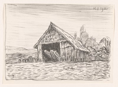 Boothuis in Possenhofen door Henri Braakensiek