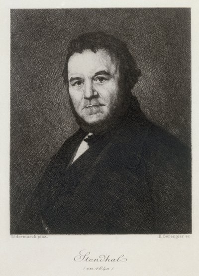 Portret van Marie-Henri Beyle, genaamd Stendhal 1783-1842 in 1840 door Henri Bérengier