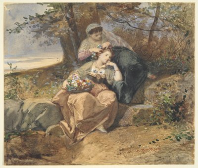 Twee vrouwen door Henri Charles Antoine Baron