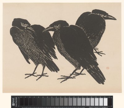 Drie kraaien door Henri Charles Guérard