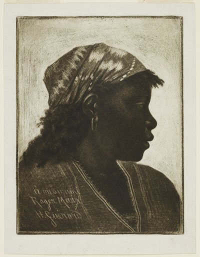 Hoofd van een negerin, c.1888 door Henri Charles Guérard