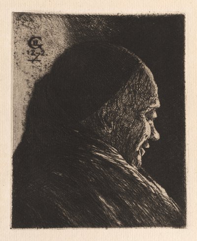 Hoofd van een Oude Man door Henri Charles Guérard