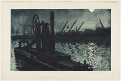 La drague de Dieppe, ca. 1885 door Henri Charles Guérard