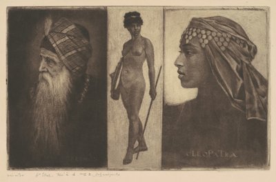 Salomon en Cleopatra door Henri Charles Guérard