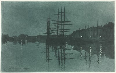 Het bekken bij Dieppe door Henri Charles Guérard