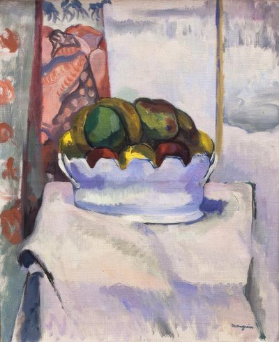 Fruit en Moustier (aardewerk) door Henri Charles Manguin