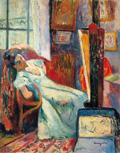 Model rustend door Henri Charles Manguin