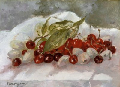 Stilleven: Kersen en ananas door Henri Charles Manguin
