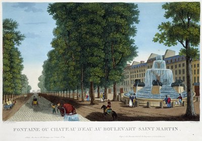 Fontein of waterkasteel van Bd St Martin - in 