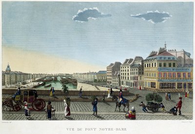 Vue du pont Notre-Dame - in Vues de Paris door Henri Courvoisier Voisin