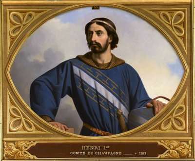Graaf Hendrik I van Champagne 1127-1181, genaamd de Vrijgevige, 1844 door Henri Decaisne
