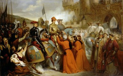 Intocht van Karel VII in Rouen, 10 november 1449 door Henri Decaisne
