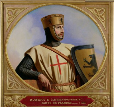 Robert II le Hierosolymitain, graaf van Vlaanderen (gest. 1111) 1843 door Henri Decaisne