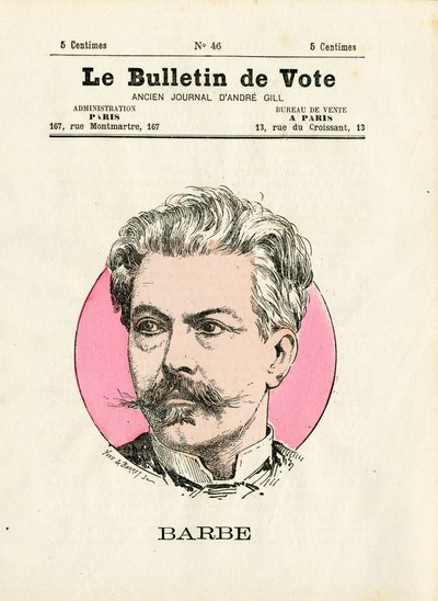 Ballot 2e serie, Satirisch in kleuren: Baard - Illustratie door Henri Demare (1846-1888) door Henri Demare