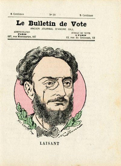 Ballot 2e serie, Satirisch in kleuren: Leaving Ange - Illustratie door Henri Demare (1846-1888) door Henri Demare