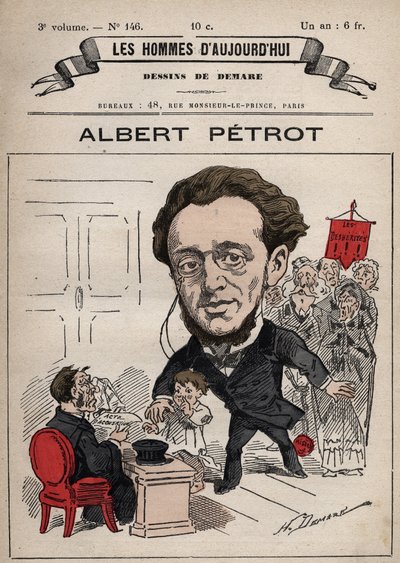 Cartoon van Albert Petrot 1837-1897 uit 