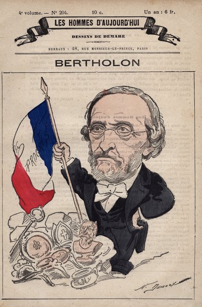 Cartoon van Christophe Bertholon 1808-1885 uit 