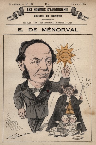 Cartoon van Eugene de Menorval (1829-1897) Engelse auteur uit 