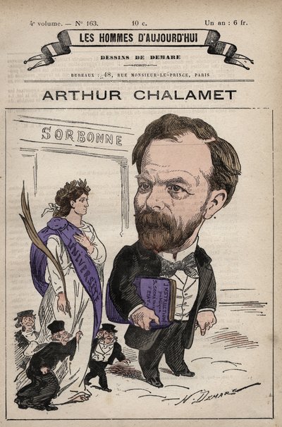 Cartoon van Jean Marie Arthur Chalamet (1822-1895) Franse Republikeinse politicus - uit 