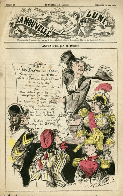 Illustratie door Henri Demare (1846-1888) voor de Omslag van La Nouvelle Lune door Henri Demare