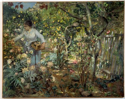 Rozen tuin in Monaco door Henri Edmond Cross