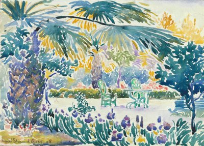 Tuin van de Schilder in Saint Clair, 1908 door Henri Edmond Cross