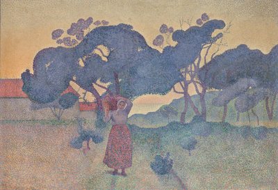 La Ferme Soir, 1893 door Henri Edmond Cross