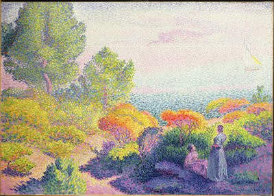 Landschap met twee vrouwen, 1895 door Henri Edmond Cross