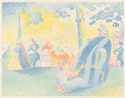 De Champs-Elysées door Henri Edmond Cross