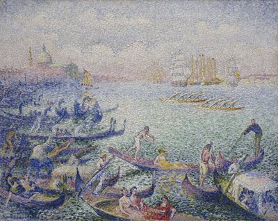 Regatta in Venetië door Henri Edmond Cross