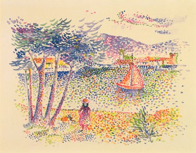 Zeilboten aan de Kust door Henri Edmond Cross