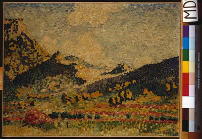 Studie voor "De kleine Mauresische bergen", 1909 door Henri Edmond Cross