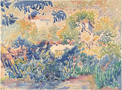 De tuin van de kunstenaar in Saint-Clair, 1904-5 door Henri Edmond Cross