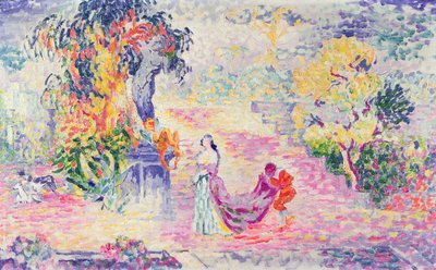 Vrouw in het park, 1909 door Henri Edmond Cross